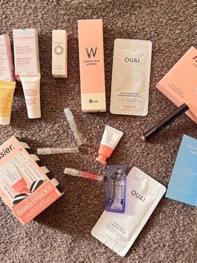 New Beauty Sample Bundle | Clarins OUAI Glossier Dolce & Gabbana